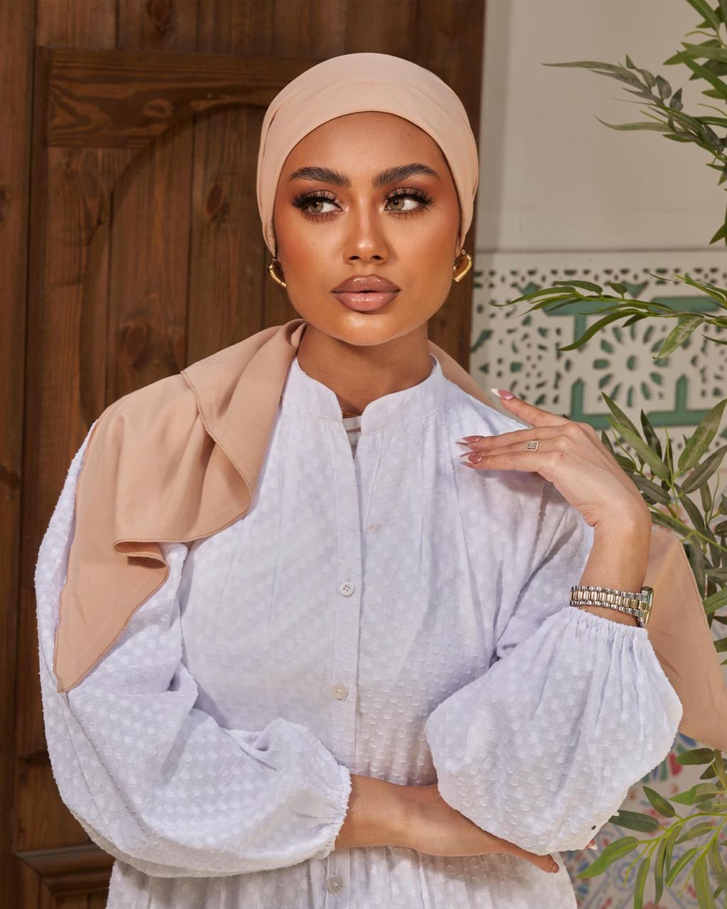 Turban with tie - Nude