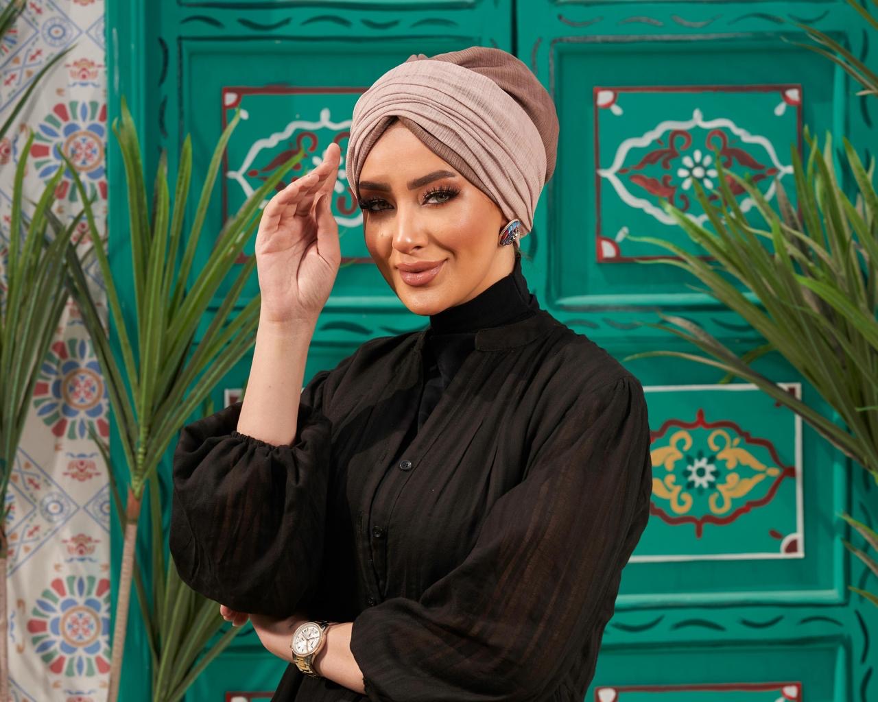 Two Shades Turban - Brown