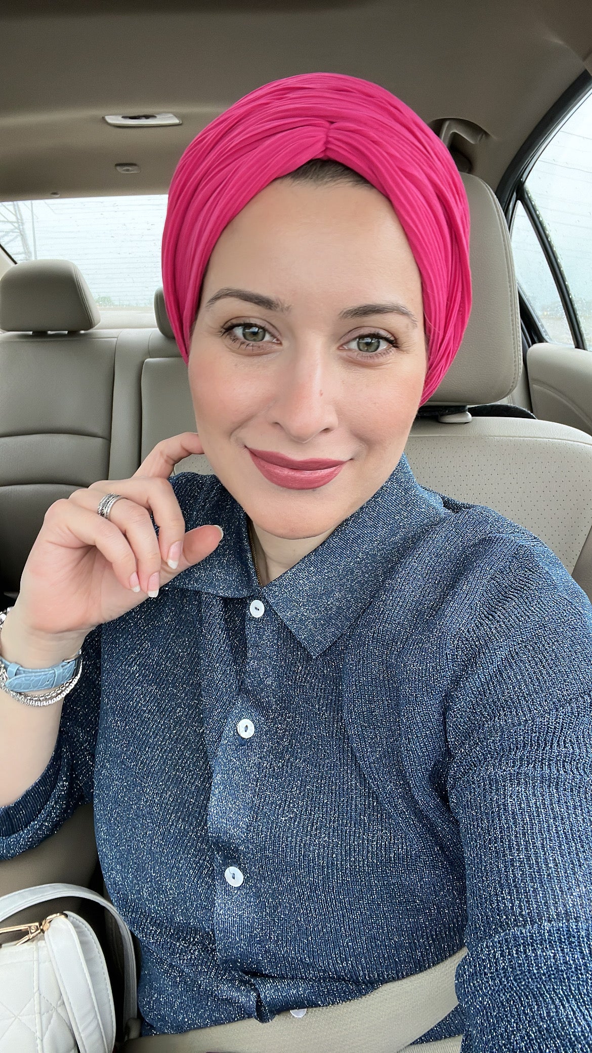 One Color Fuchsia Turban