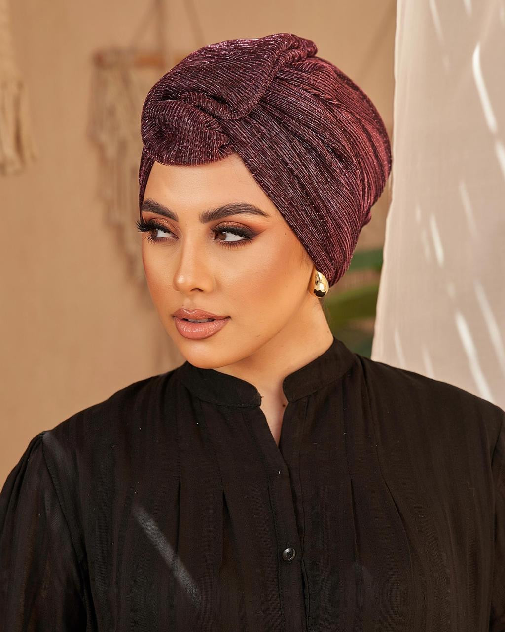 Formal Turban - Sparkling Burgundy
