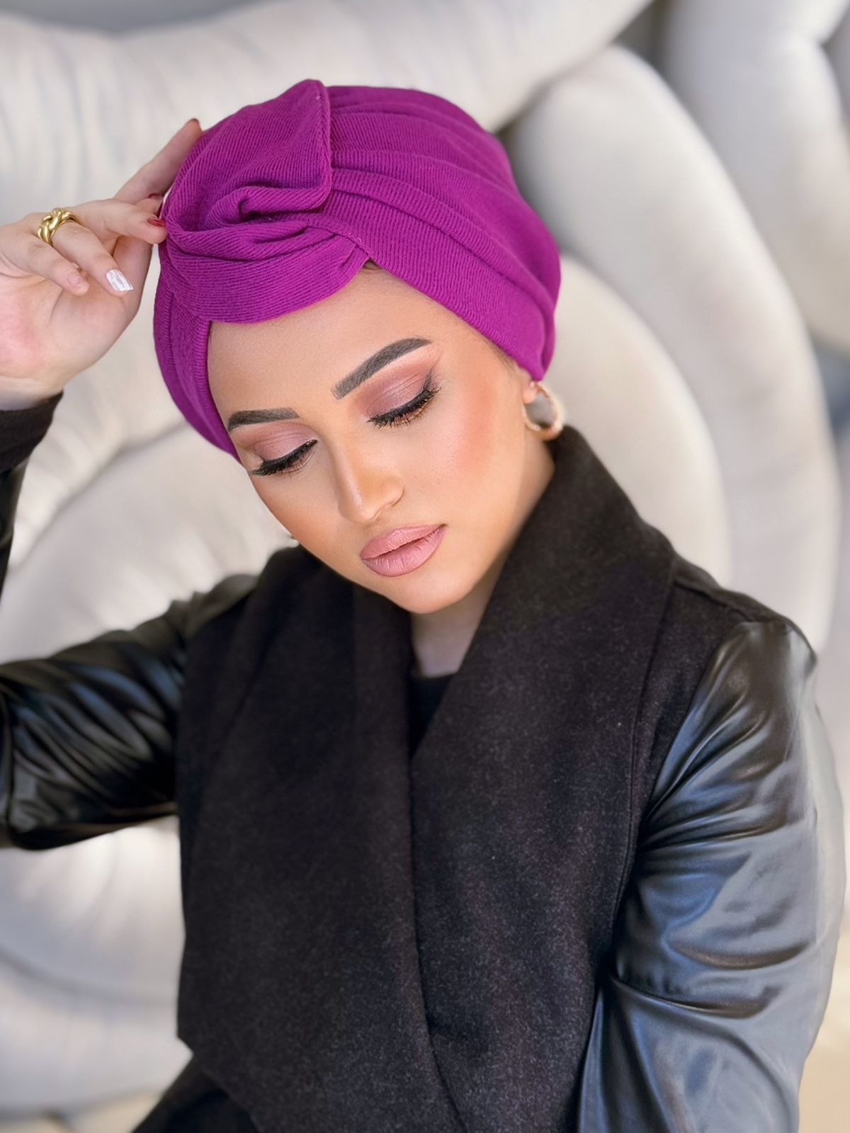 Wool - Fuchsia Turban