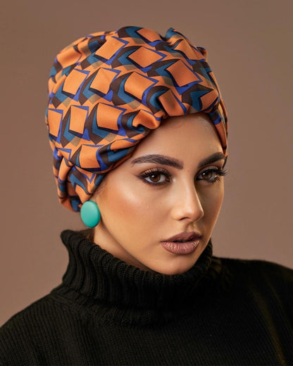 Formal Turban - Orange & Blue