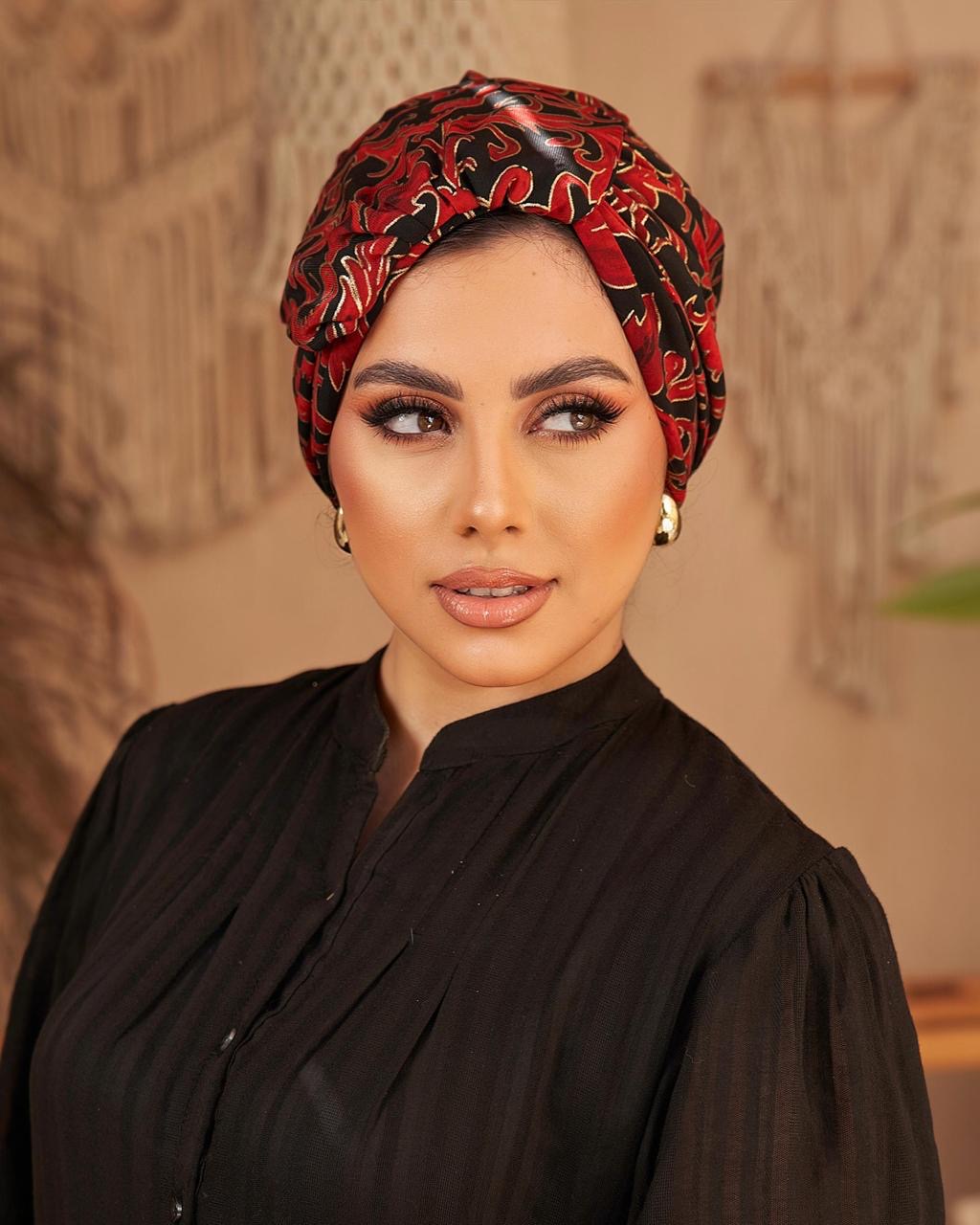 Formal Turban - Black & Red