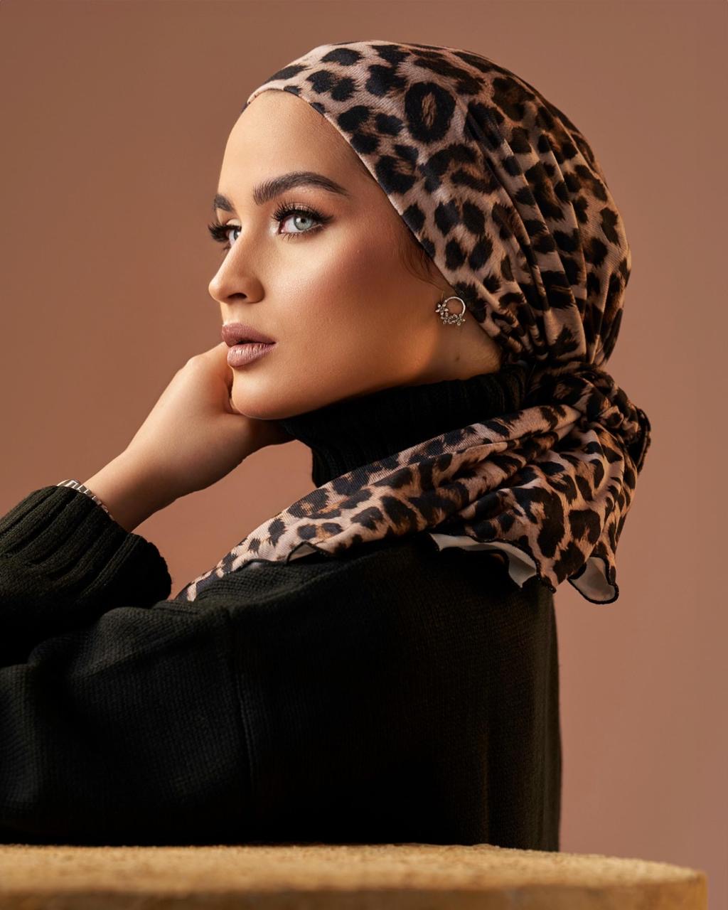 Turban with tie - Tiger Print