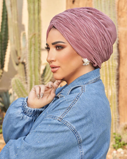 One Color Dark Pink Turban
