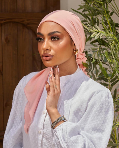 Turban with tie - Pink