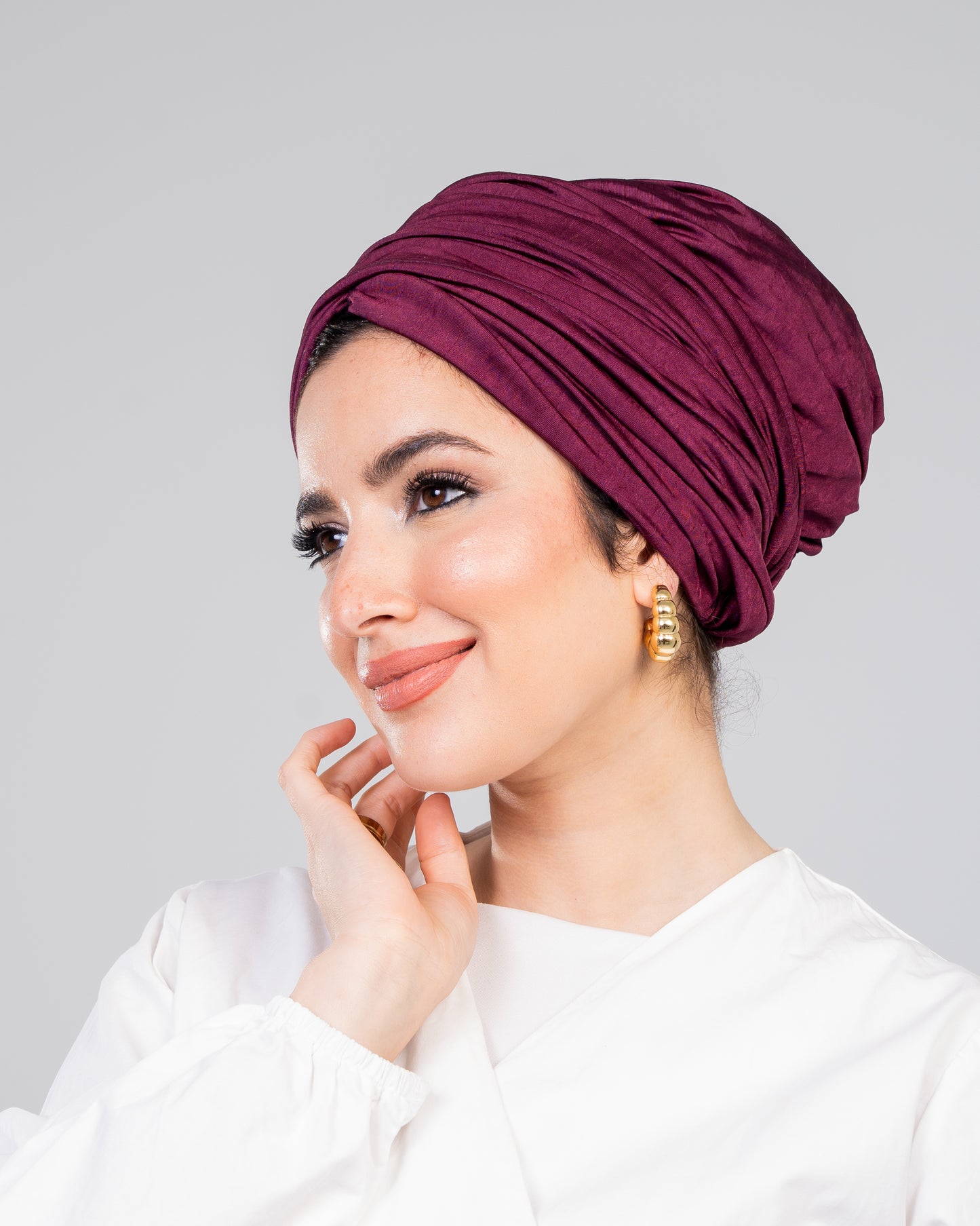 Turban with Bandana burgundy