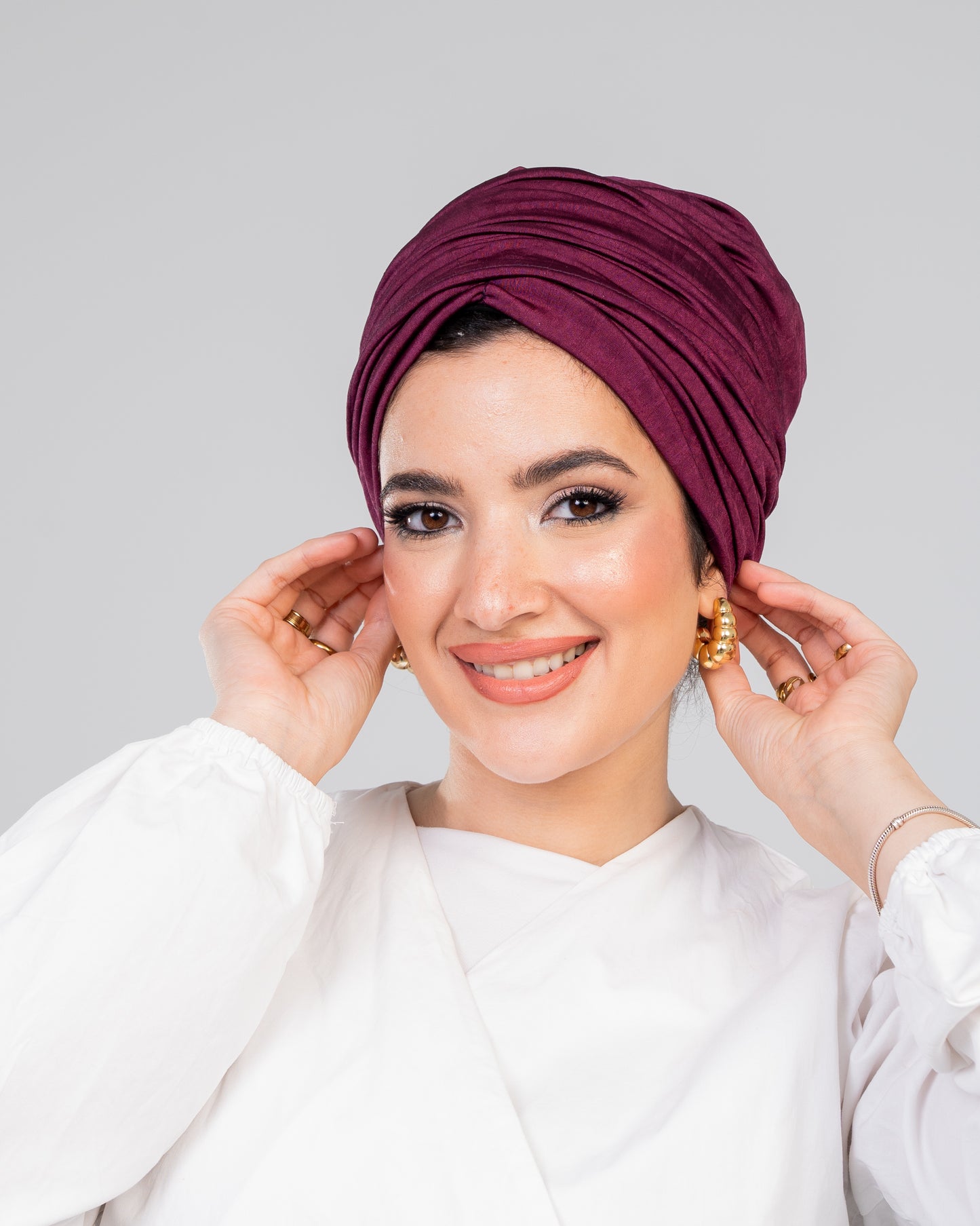 Turban with Bandana burgundy