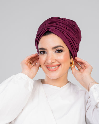 Turban with Bandana burgundy