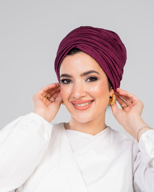 Turban with Bandana burgundy