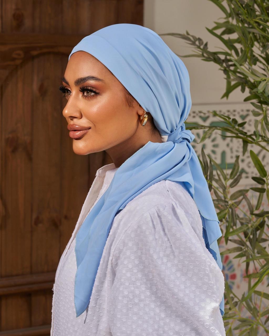Turban with tie - Blue