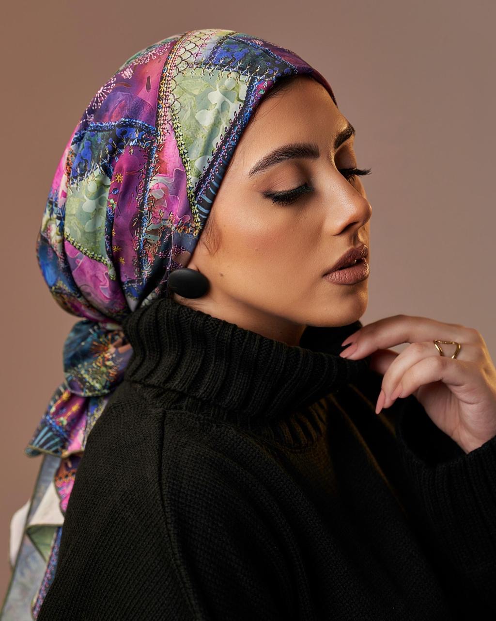 Turban with tie - Fuchsia