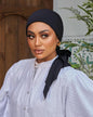 Turban with tie - black