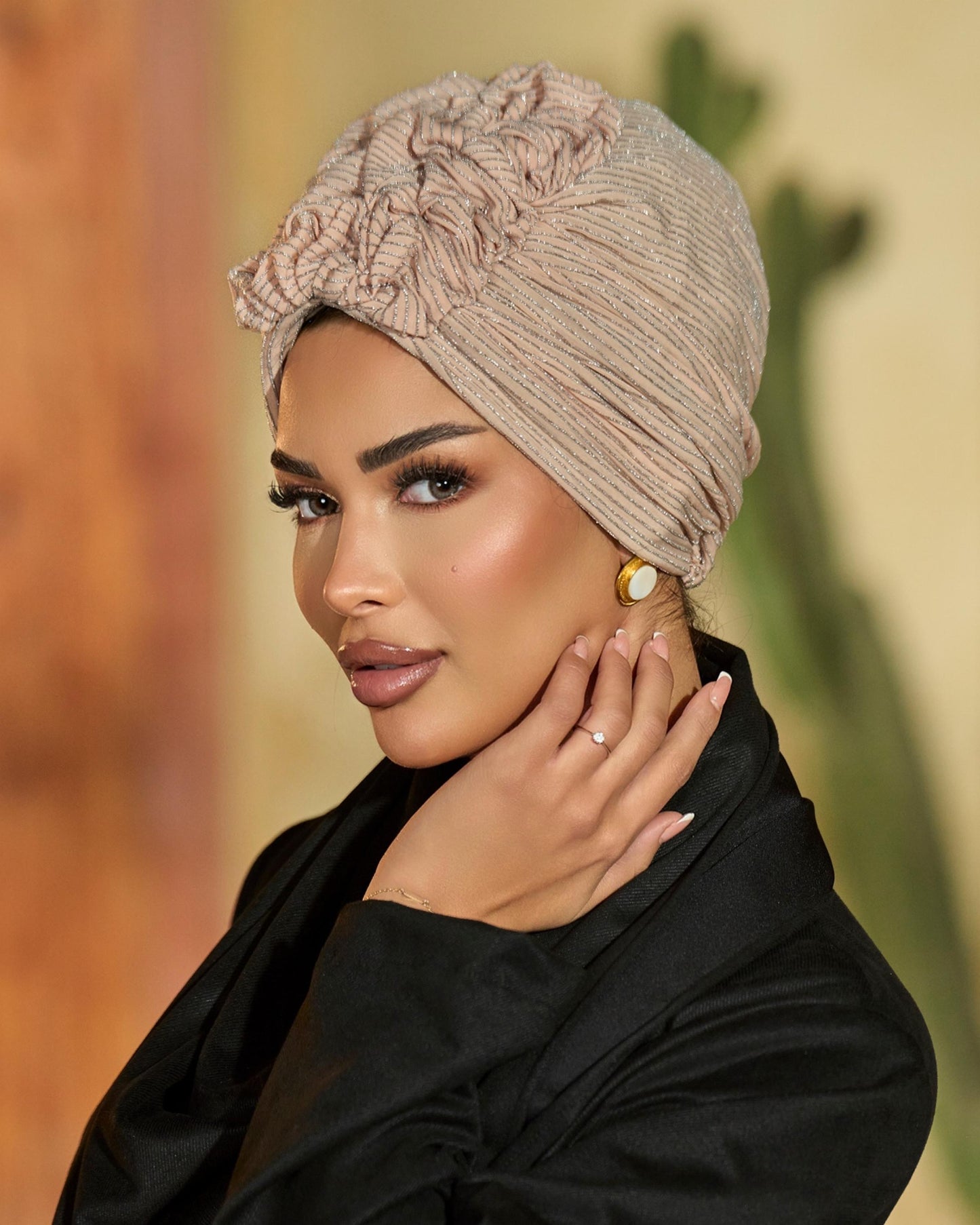 Formal Turban Beige