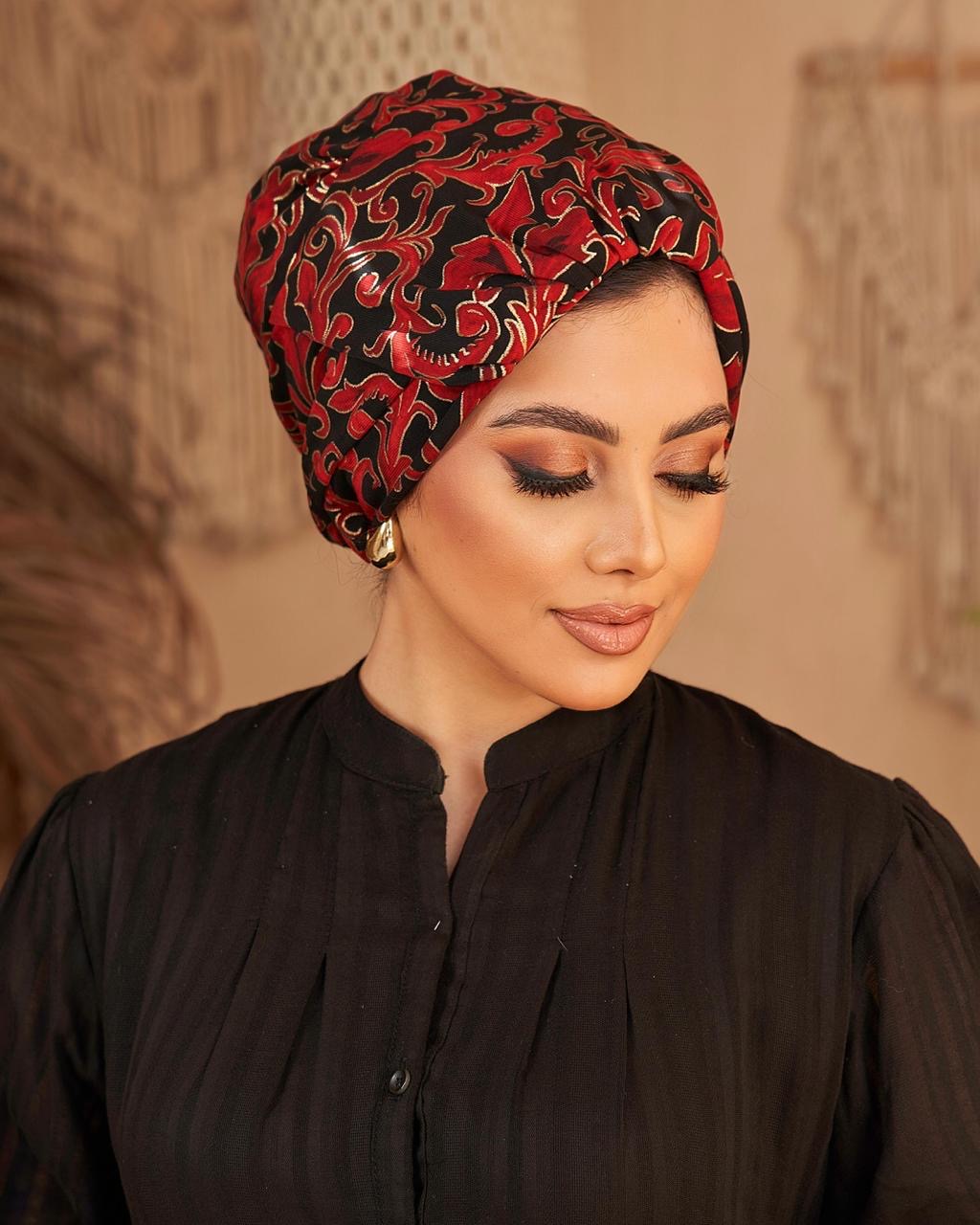 Formal Turban - Black & Red