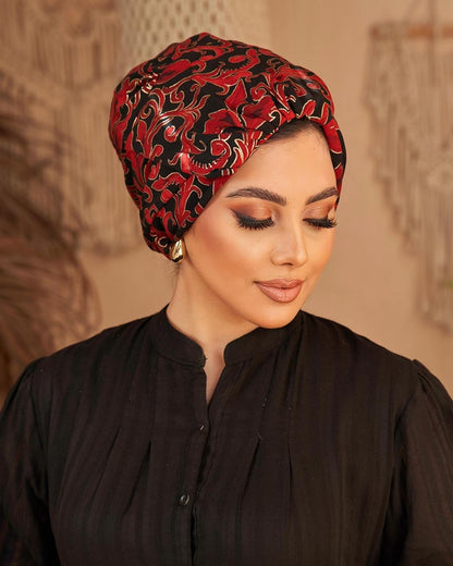 Formal Turban - Black & Red