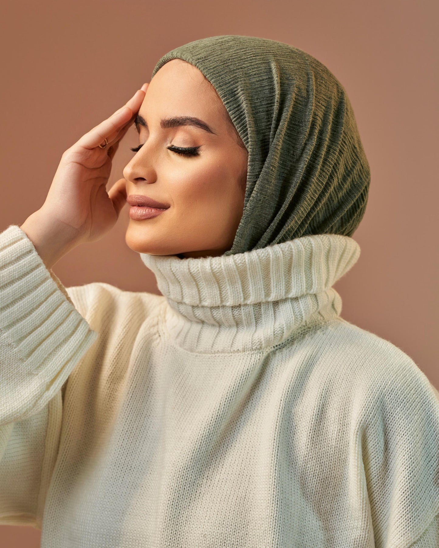 Turban with tie - Olive Green