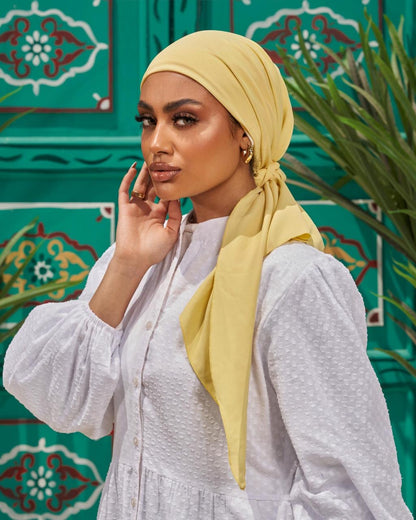 Turban with tie - Yellow