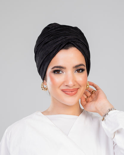 Turban with Bandana Black