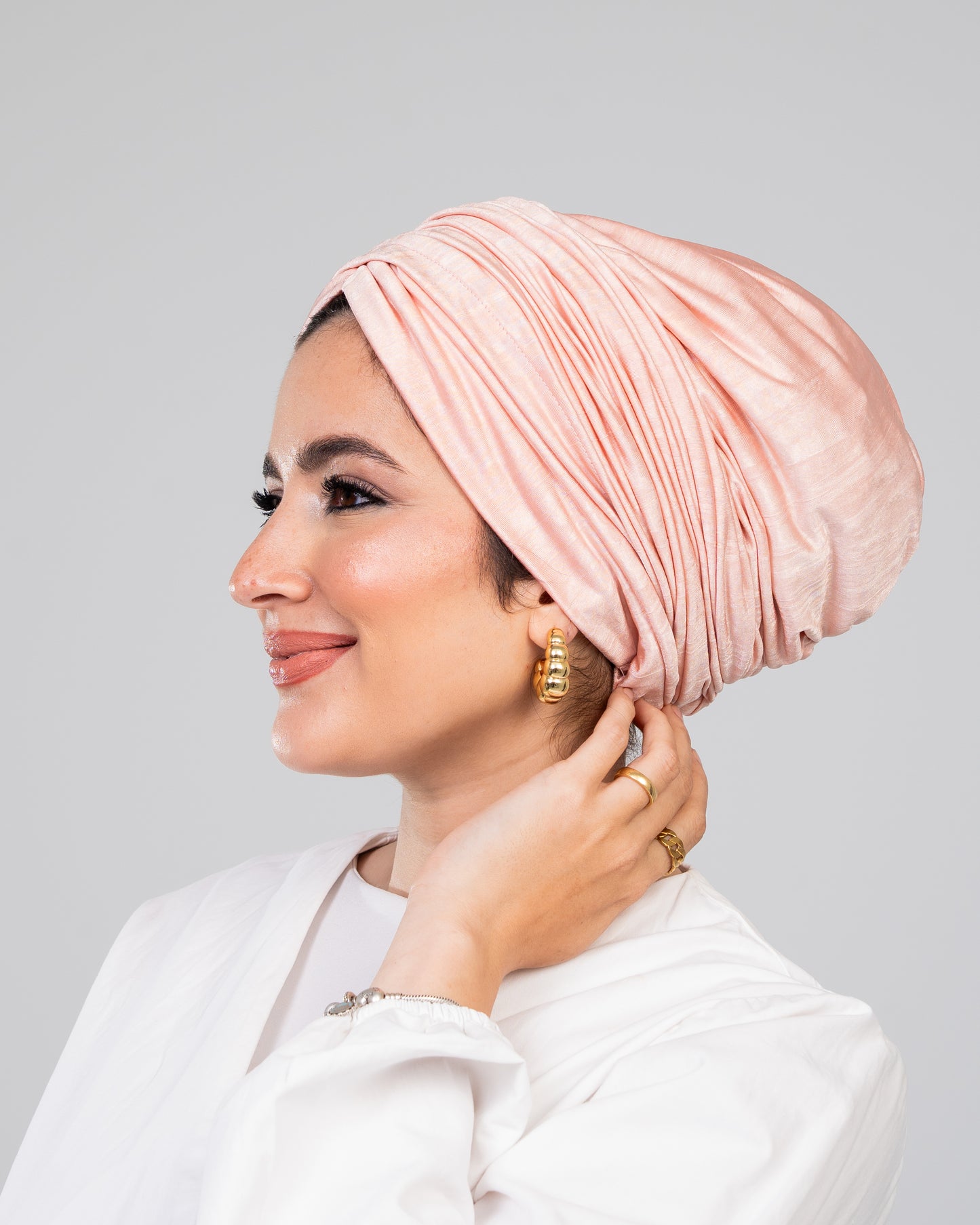 Turban with Bandana Peach