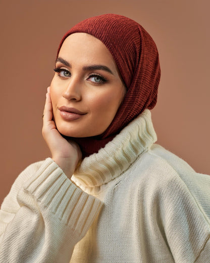 Turban with Tie - Burgundy