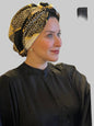 Tiger Velvet Ring Turban - Black White Gold
