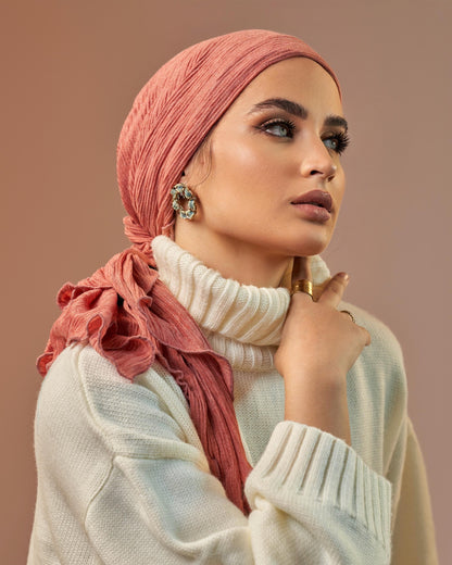 Turban with tie - Pink