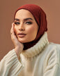 Turban with Tie - Burgundy