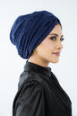 Turban with Bandana Navy Blue