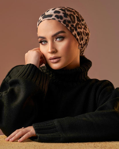 Turban with tie - Tiger Print