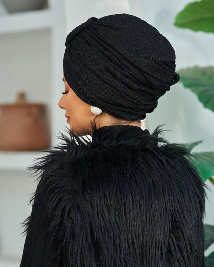 Formal - Ring Black Sparkling Turban