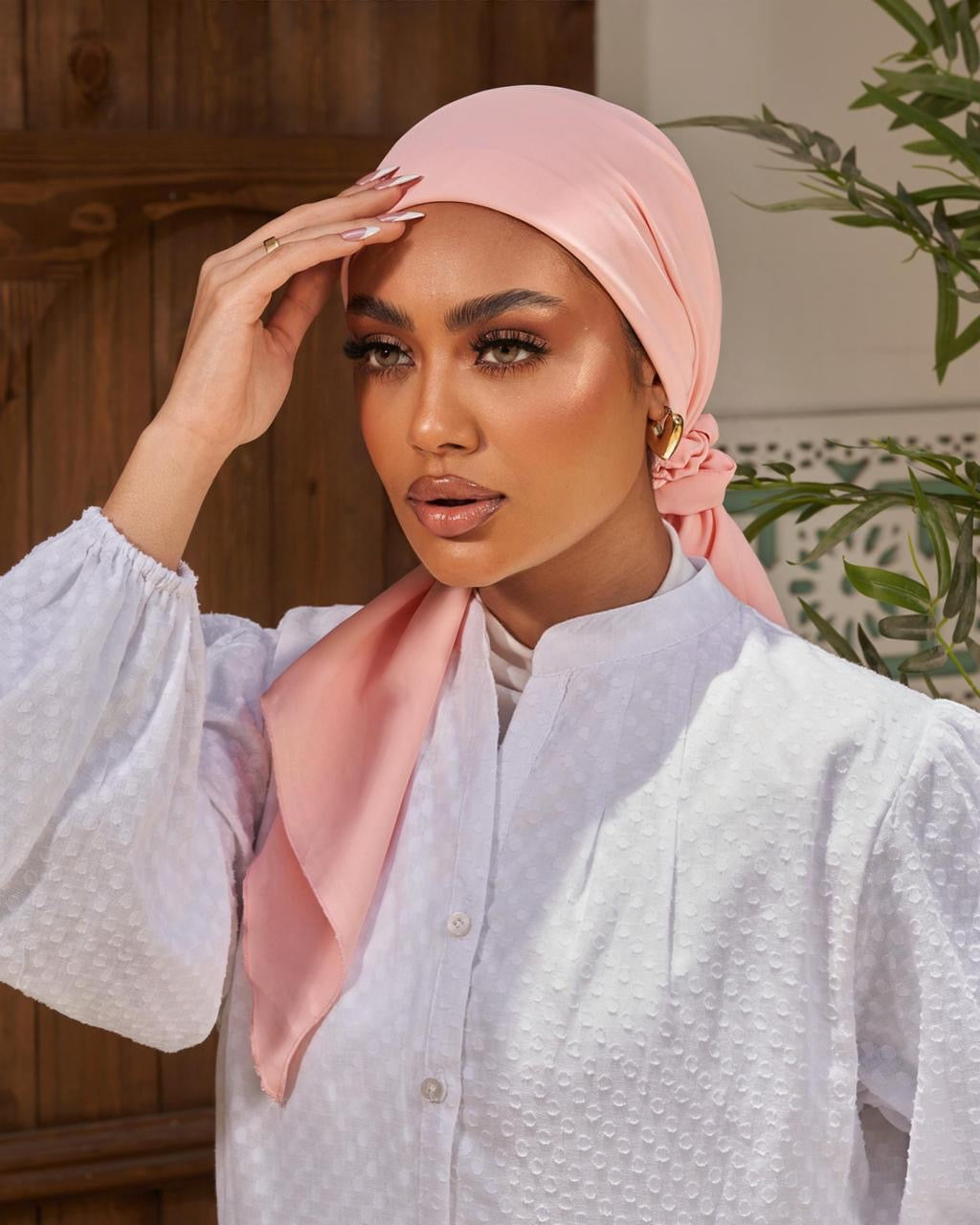 Turban with tie - Pink