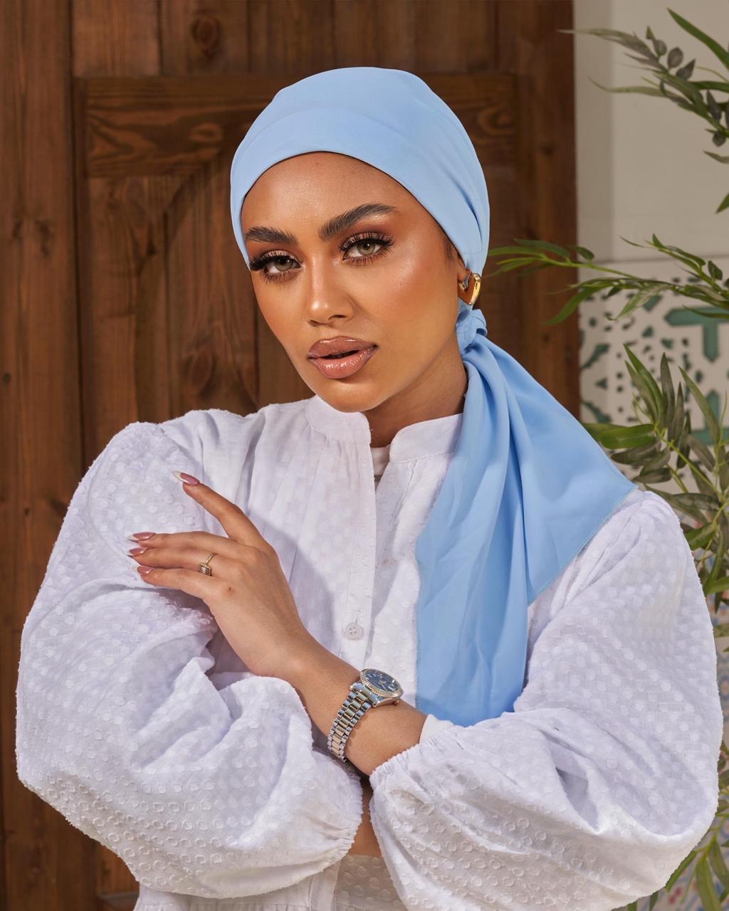 Turban with tie - Blue