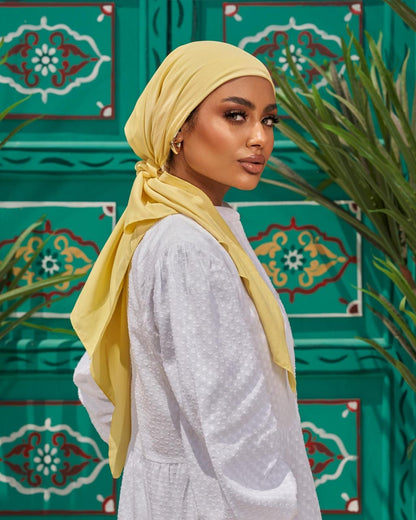 Turban with tie - Yellow