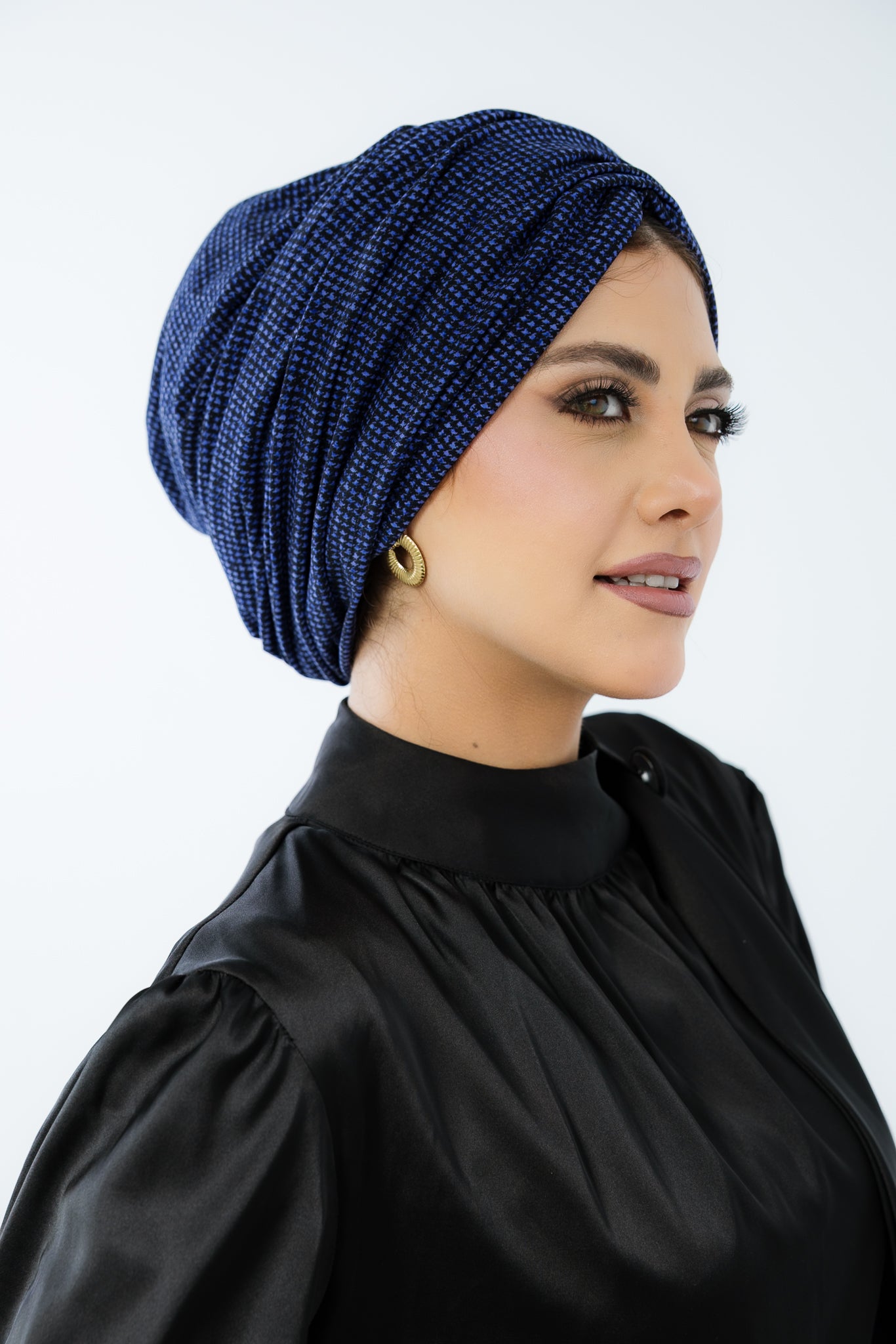 Turban with Bandana Navy Blue