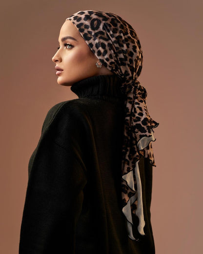 Turban with tie - Tiger Print