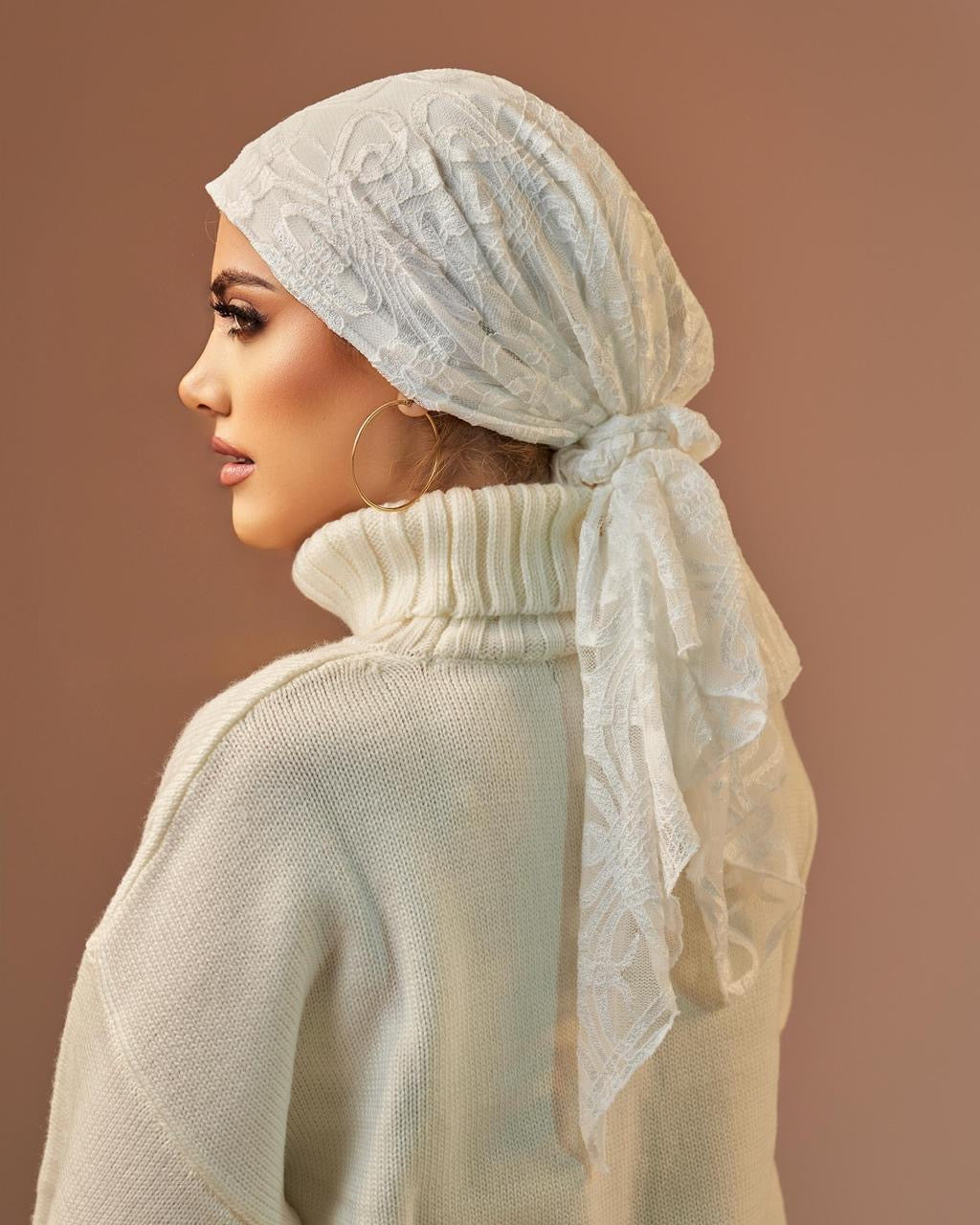 Turban with tie - Off White