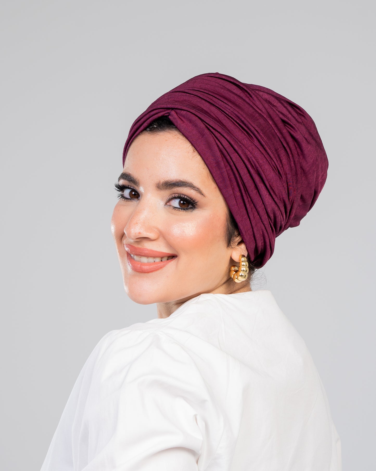 Turban with Bandana burgundy