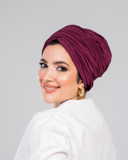 Turban with Bandana burgundy