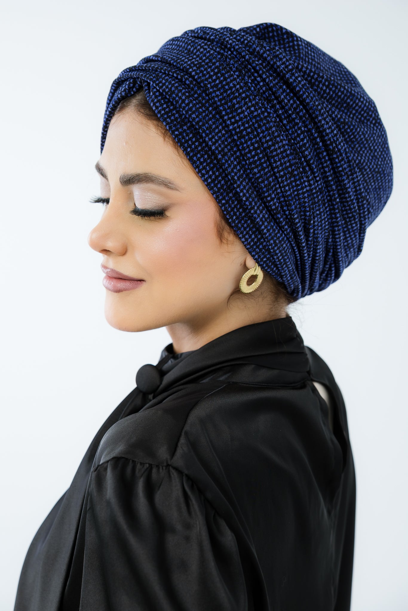 Turban with Bandana Navy Blue