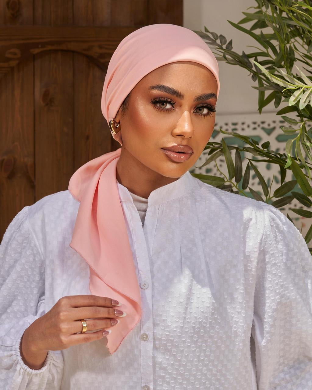 Turban with tie - Pink