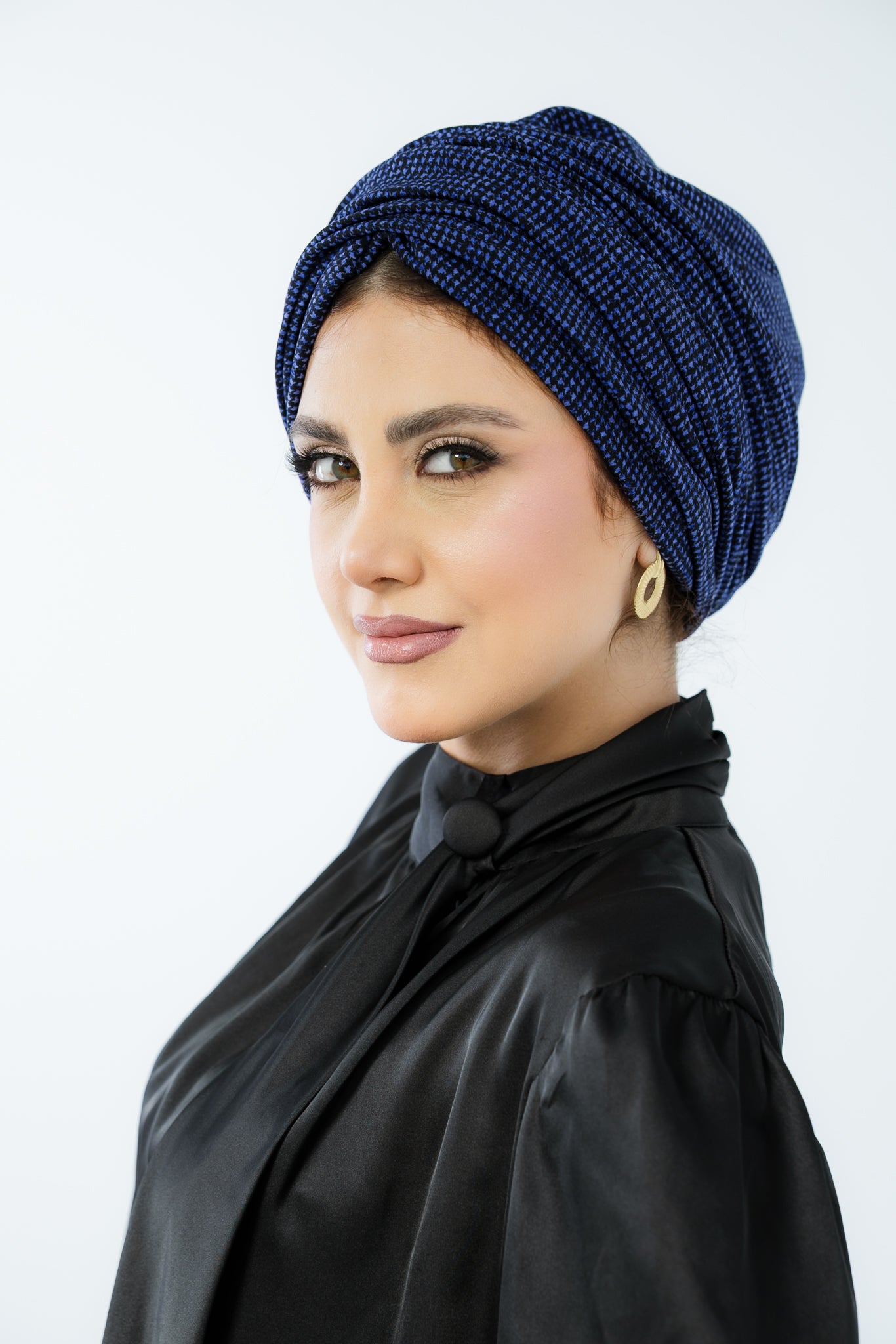 Turban with Bandana Navy Blue