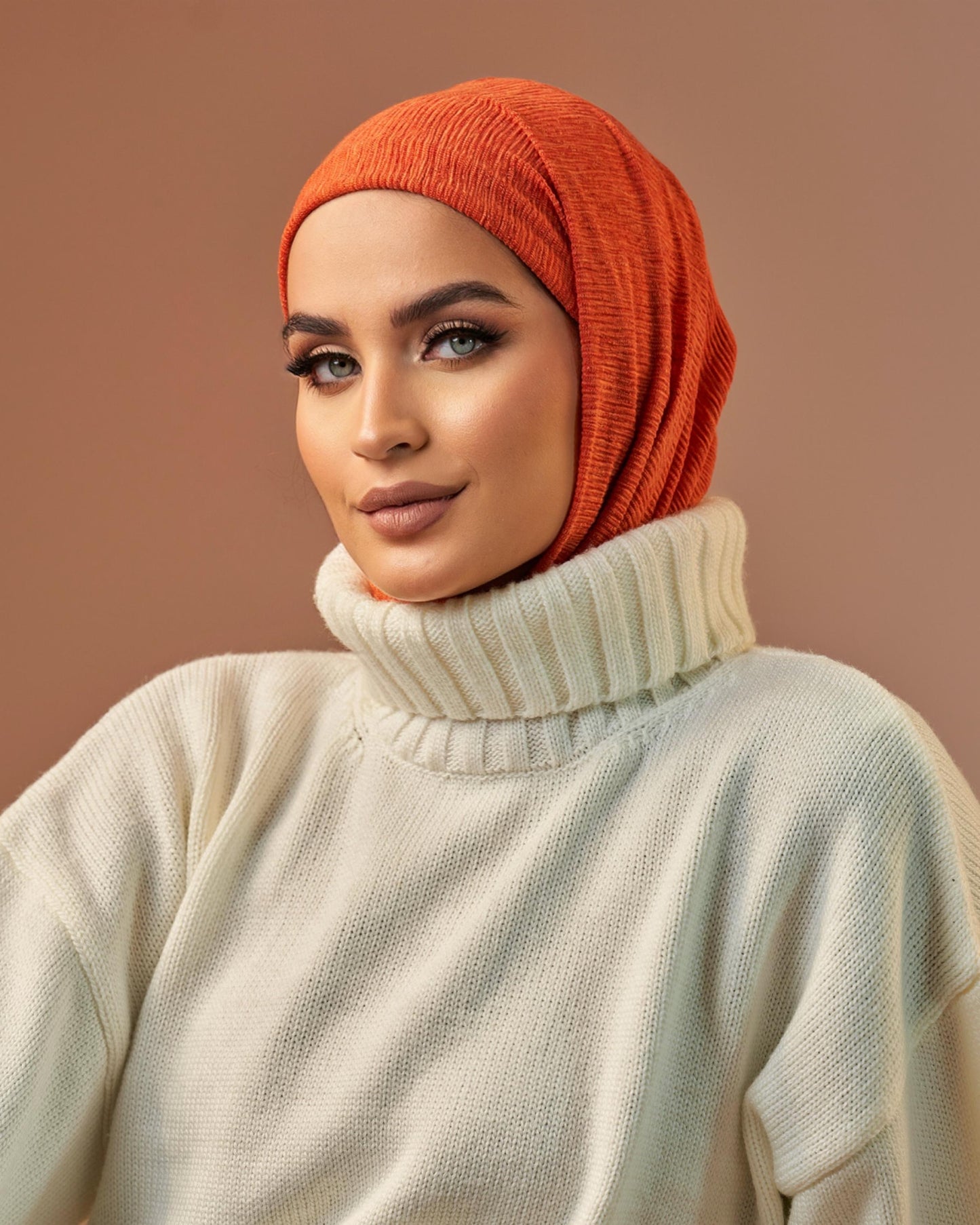 Turban with Tie - Orange