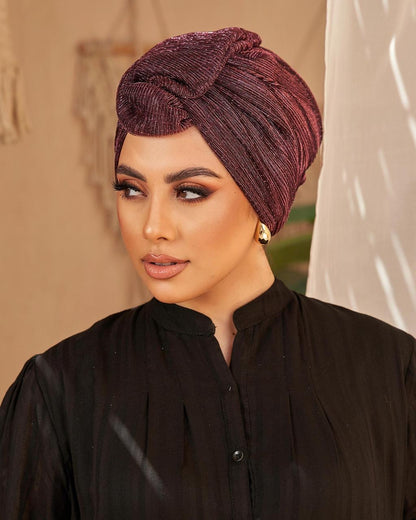 Formal Turban - Sparkling Burgundy