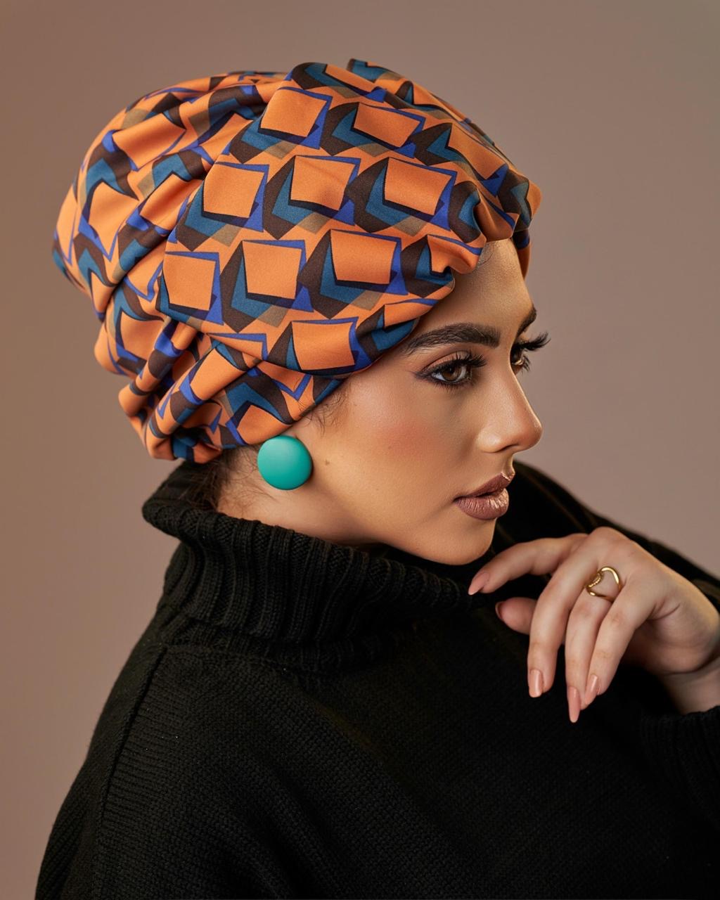 Formal Turban - Orange & Blue