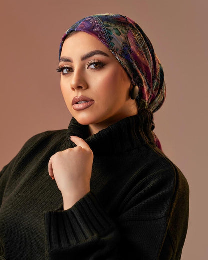 Turban with tie - Fuchsia