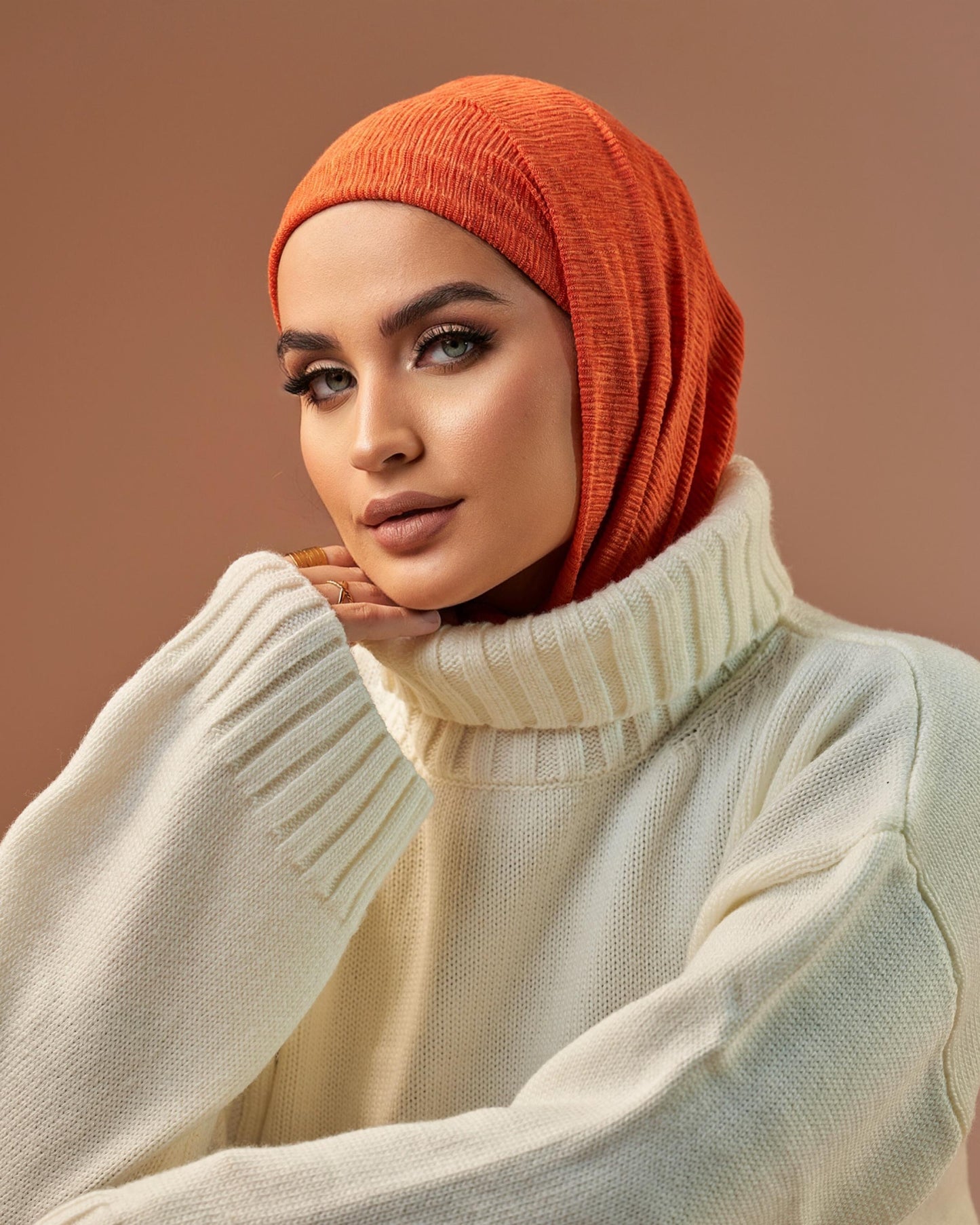 Turban with Tie - Orange