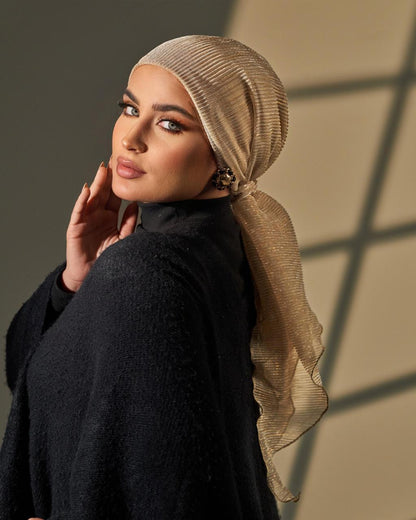 Turban with tie - Gold