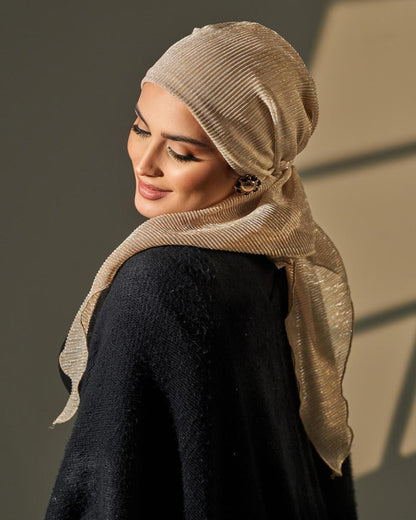 Turban with tie - Gold