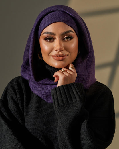Two Pieces Hijab - Dark Violet